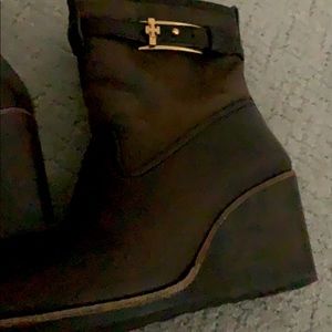 Tory Burch wedge booties.